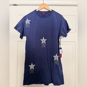 Rock & Roll Denim Navy T-Shirt Dress